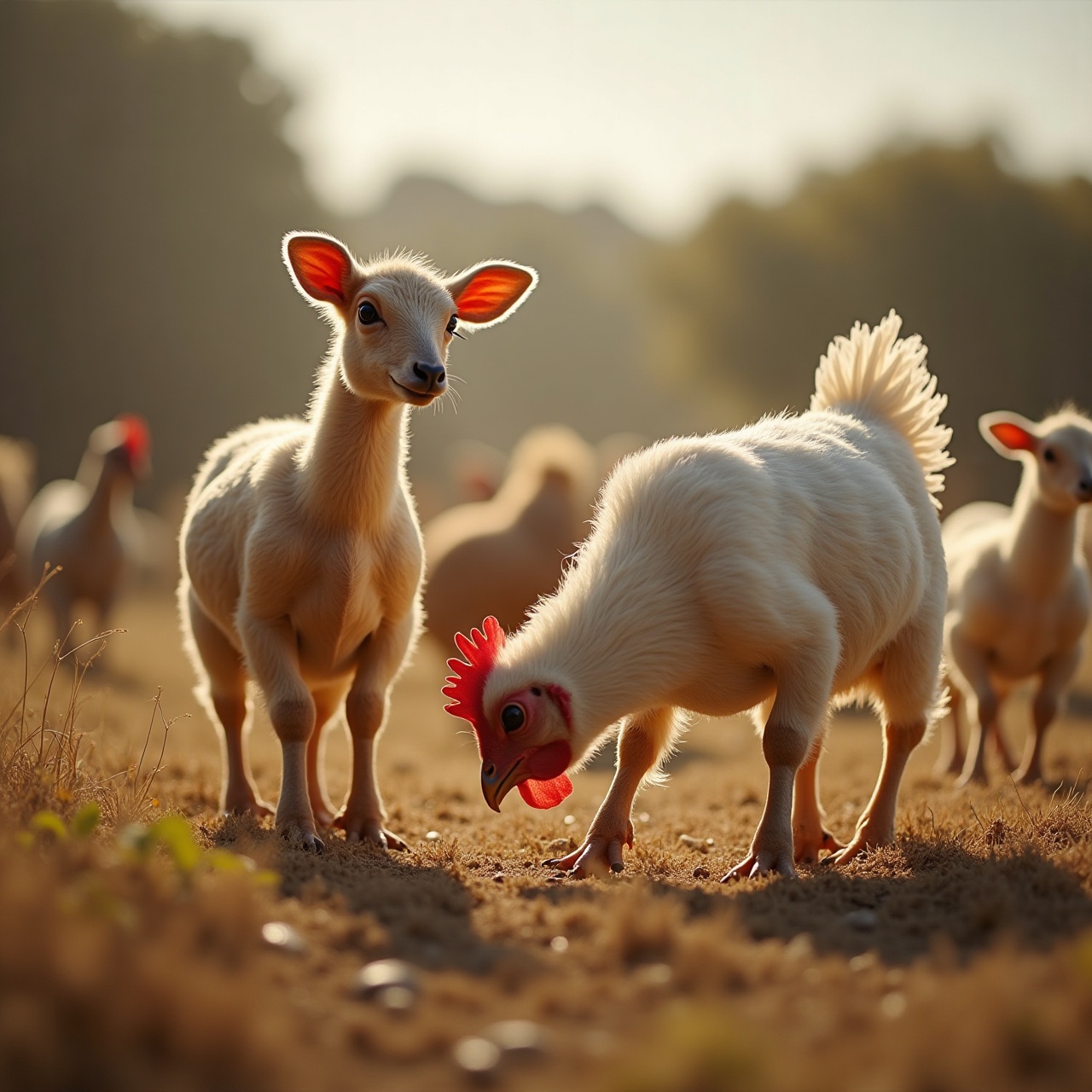 grazing animals in a pasture